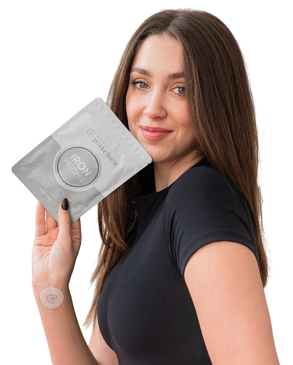 Person holding an iron wellness patch pouch during a modern daily wellness and self care routine