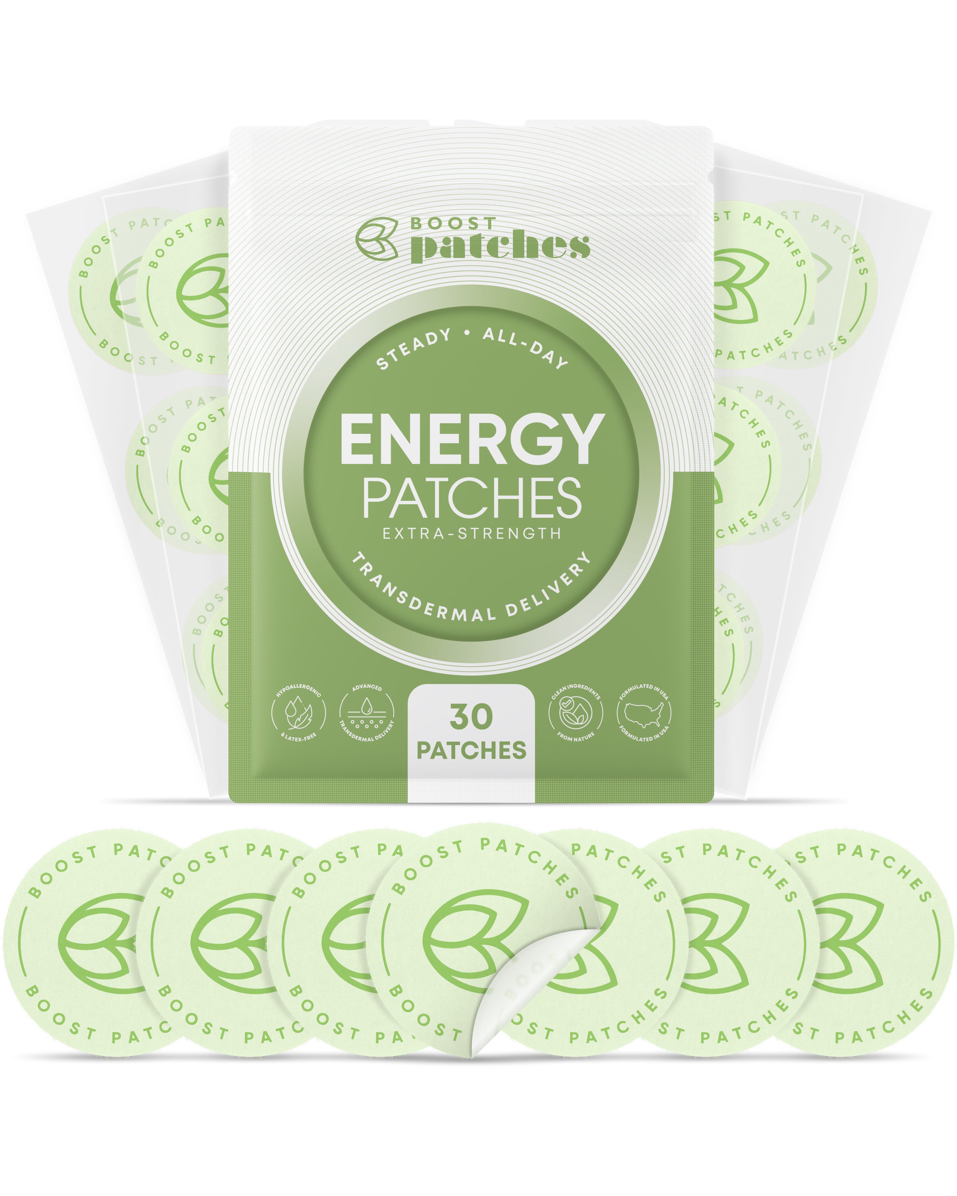 Boost Patches: Energy Patches for Women & Men | 1 month Pack