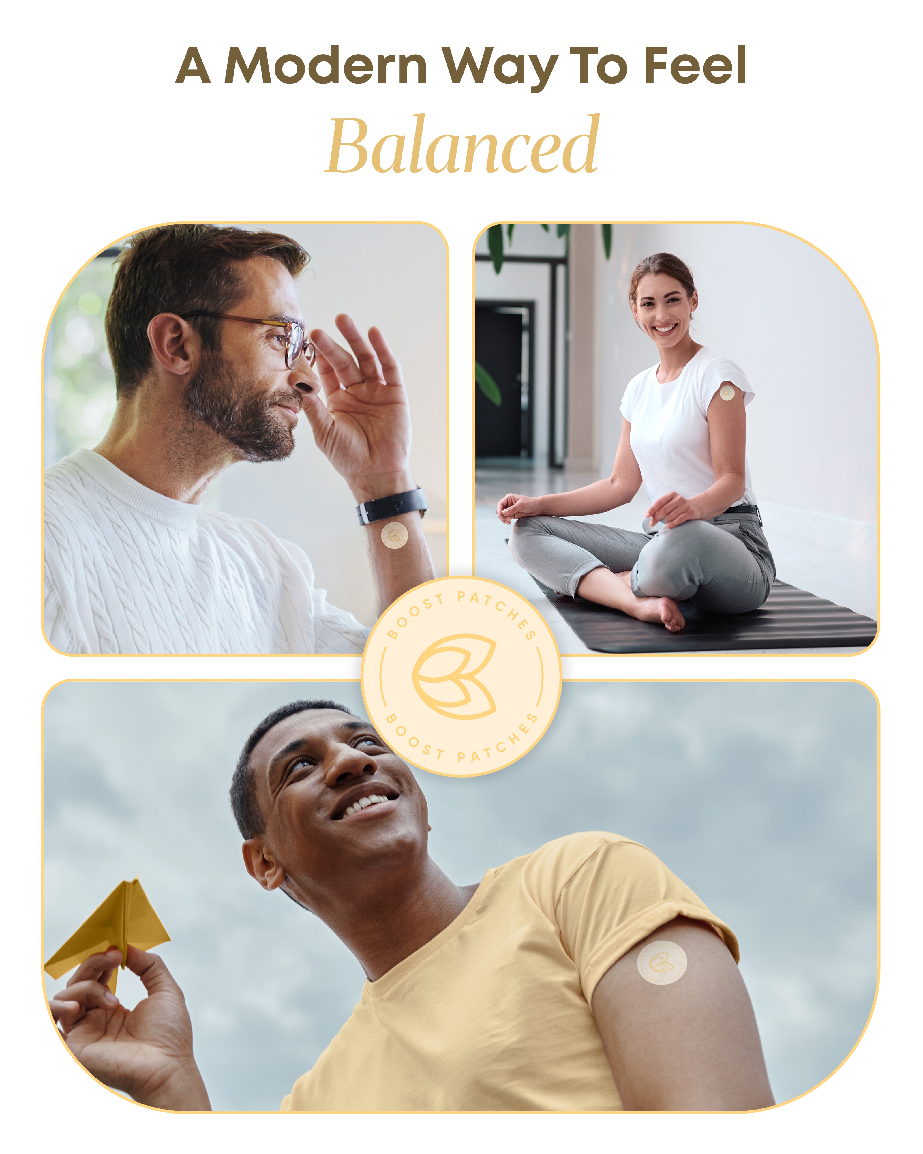Boost Patches Mood Wellness Patches – Wearable Daily Wellness Support – 30 Patches
