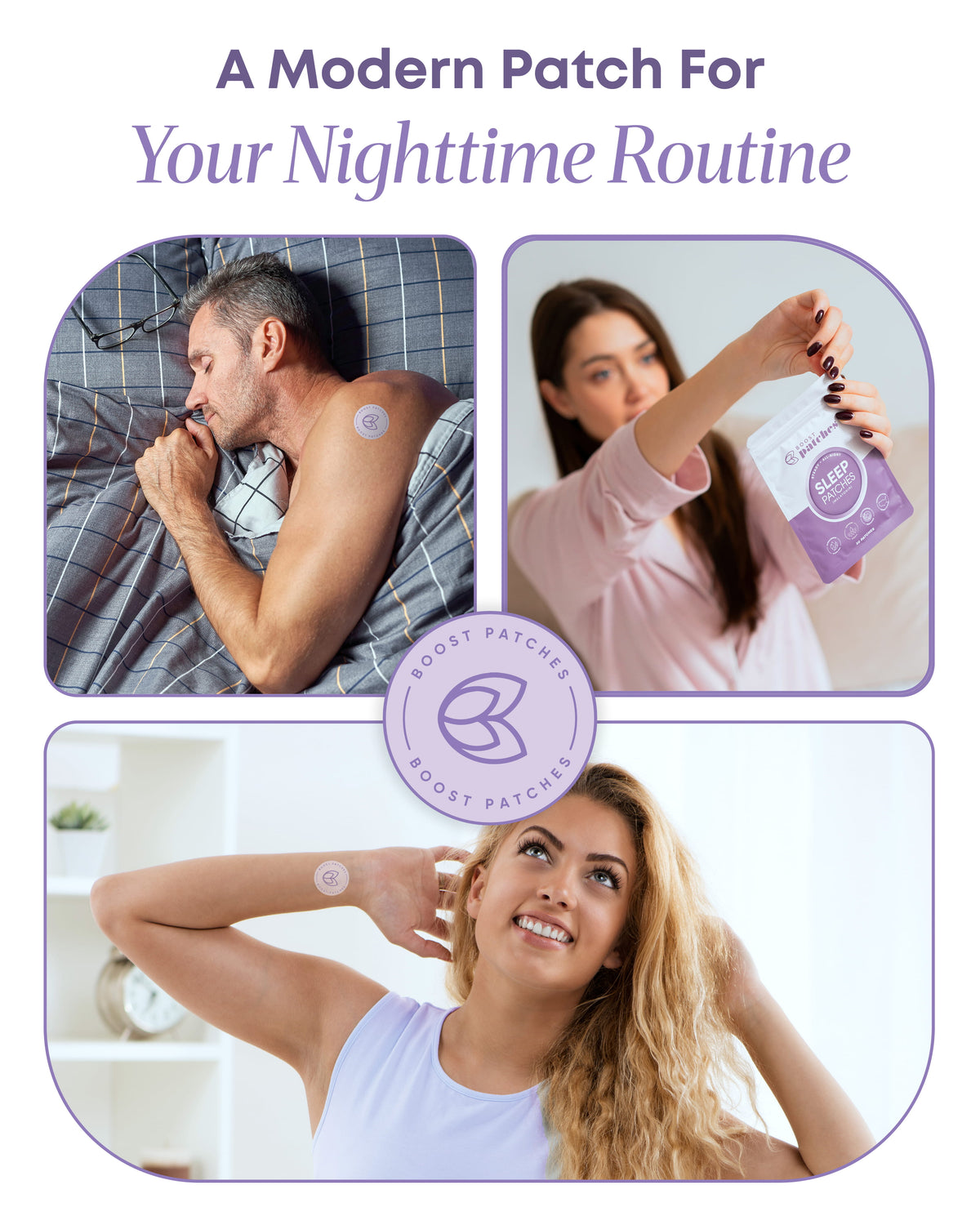 Boost Patches Sleep Wellness Patches with Melatonin – Wearable Nighttime Support – 30 Patches