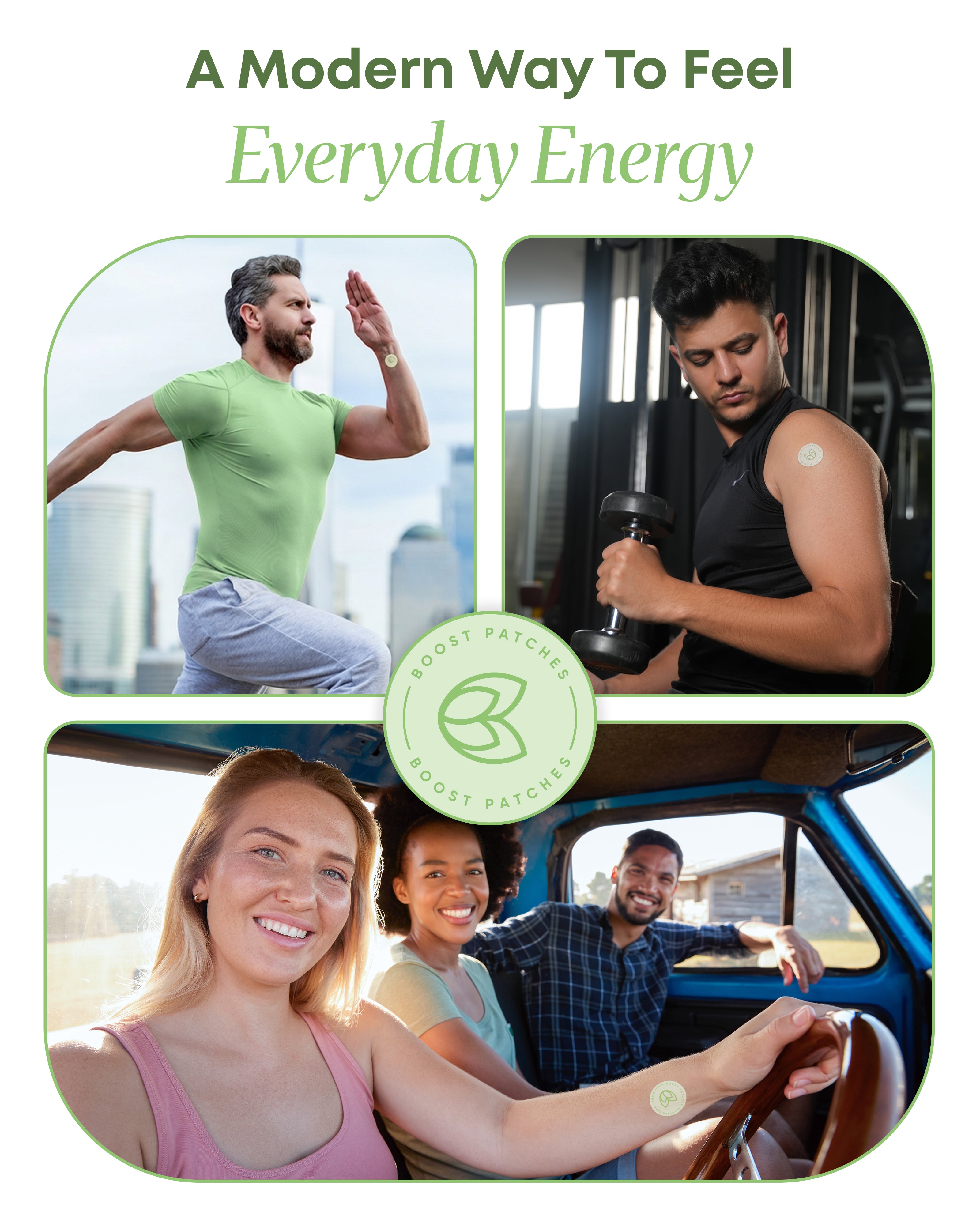 Boost Patches: Energy Patches for Women & Men  | 1 month Pack