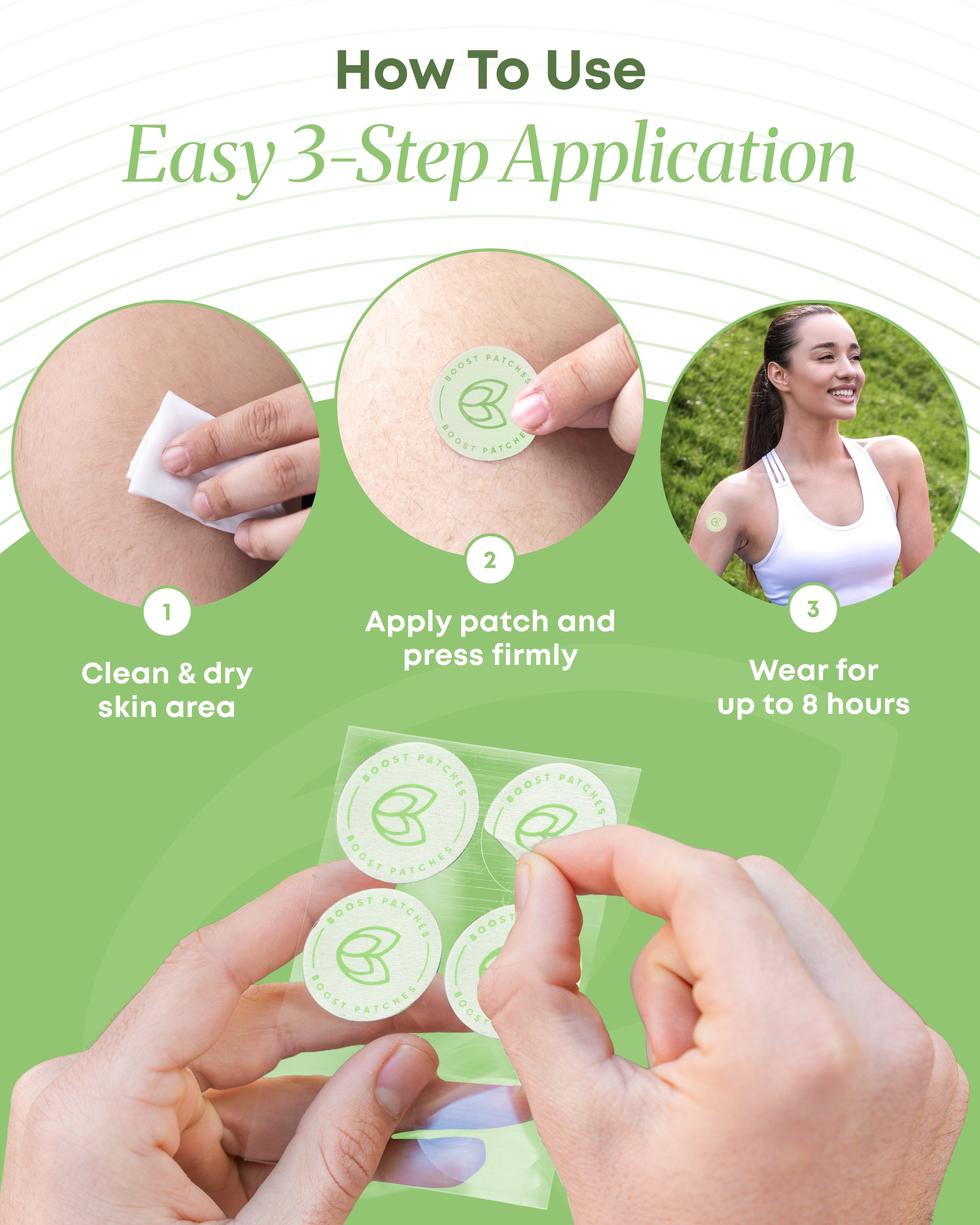 Boost Patches: Energy Patches for Women & Men  | 1 month Pack