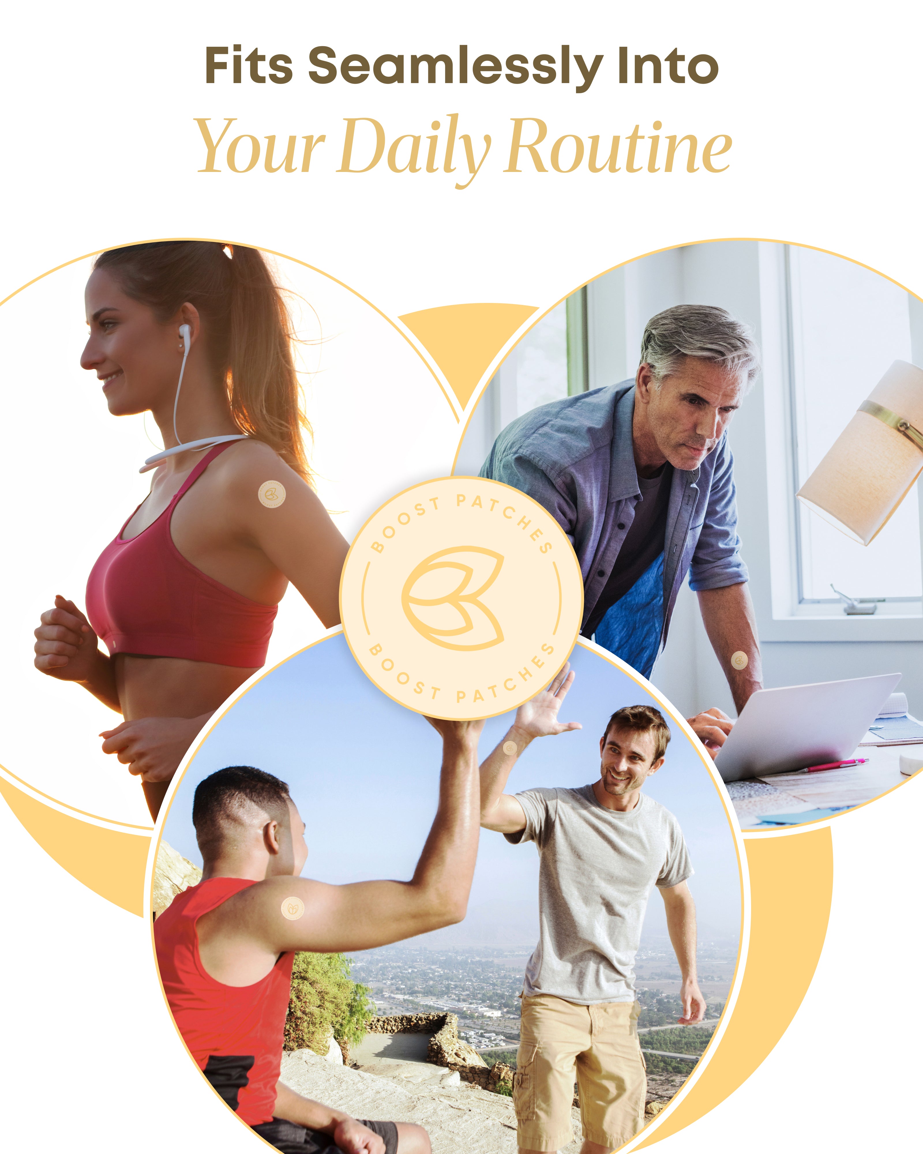 Boost Patches Mood Wellness Patches – Wearable Daily Wellness Support – 30 Patches