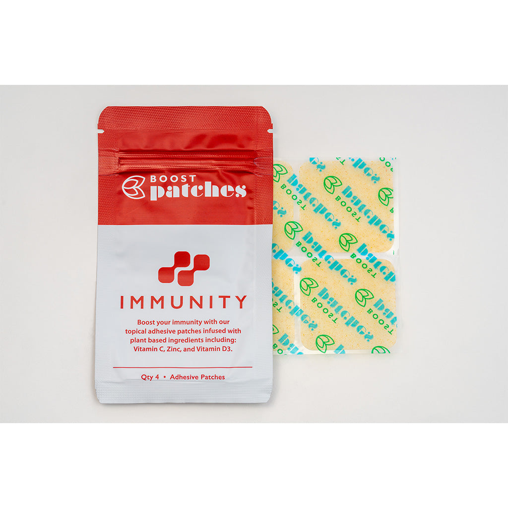 Boost your immunity with our topical adhesive patches infused with plant-based ingredients including: Vitamin C, Zinc, and Vitamin D3. Immunity patches are intended to give the user vitamin Boosts in the form of a patch.