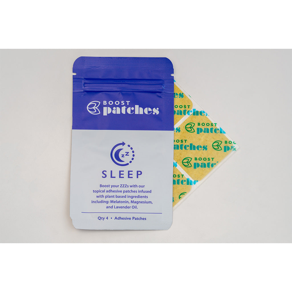 Boost your Sleep with our topical adhesive patches infused with plant-based ingredients including: Melatonin, Magnesium, and Lavender Oil. Sleep patches are intended to be used to help fall asleep and stay asleep.