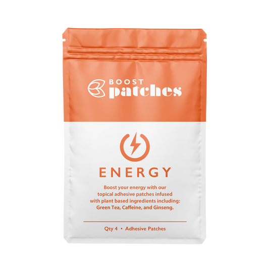 Boost your energy with our topical adhesive patches infused with plant-based ingredients including: Green Tea, Caffeine, and Ginseng. Energy patches are intended to give the user a Boost of energy during the day with our all nature ingredients.