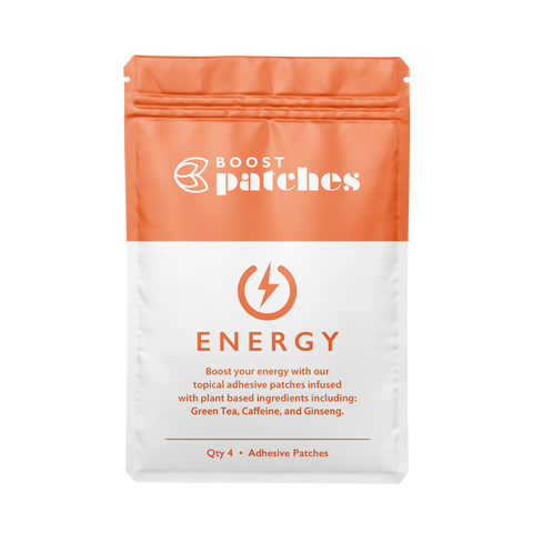 Boost your energy with our topical adhesive patches infused with plant-based ingredients including: Green Tea, Caffeine, and Ginseng. Energy patches are intended to give the user a Boost of energy during the day with our all nature ingredients.