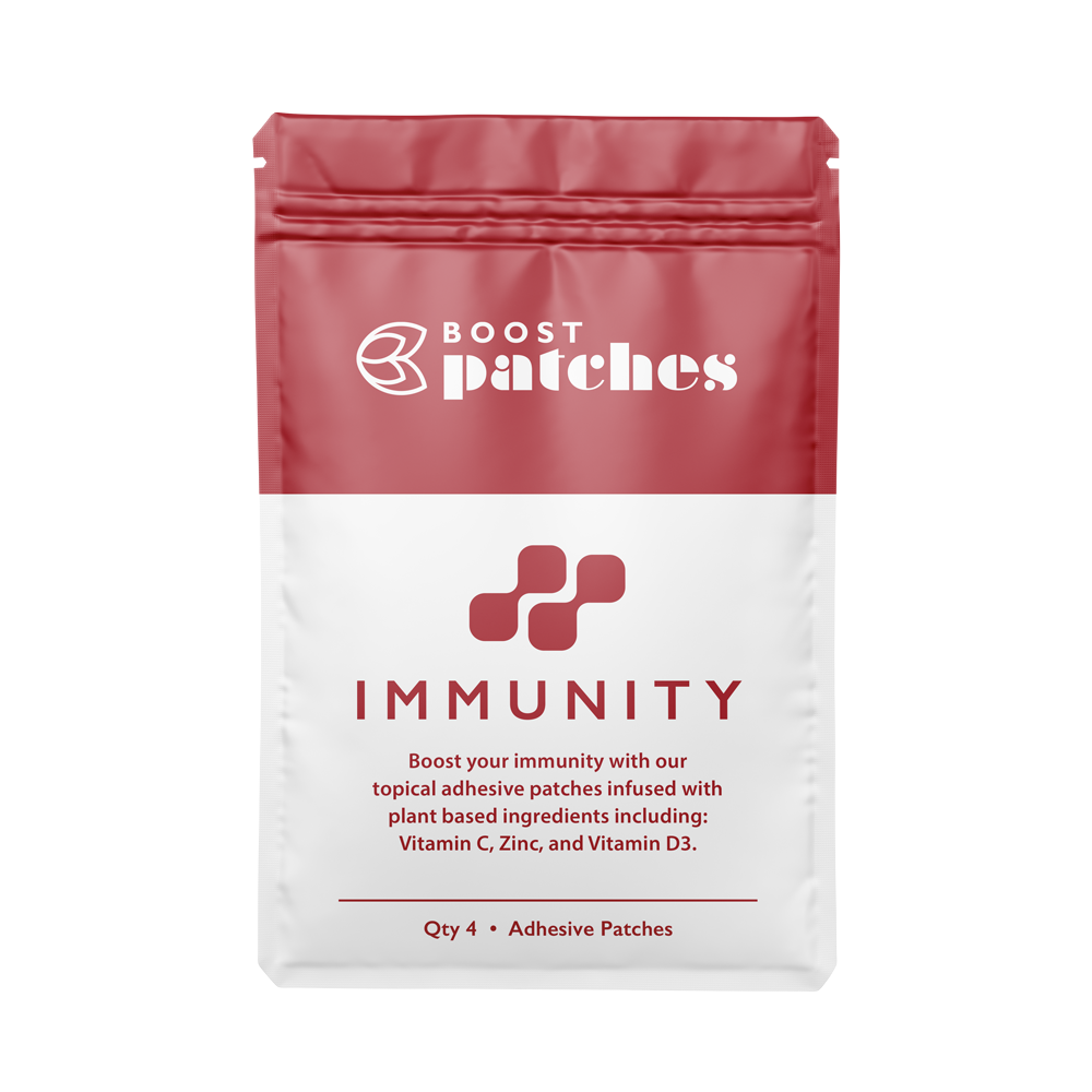 Boost your immunity with our topical adhesive patches infused with plant-based ingredients including: Vitamin C, Zinc, and Vitamin D3. Immunity patches are intended to give the user vitamin Boosts in the form of a patch.