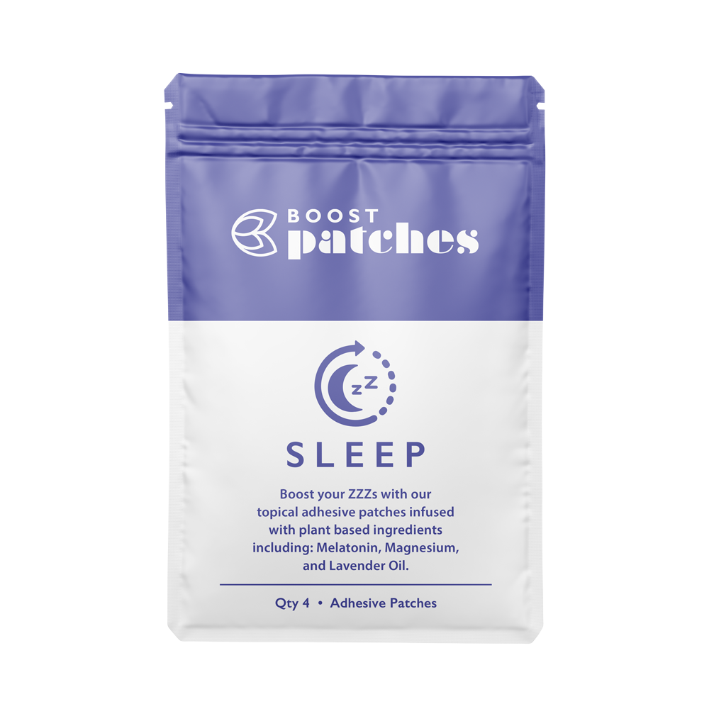 Boost your Sleep with our topical adhesive patches infused with plant-based ingredients including: Melatonin, Magnesium, and Lavender Oil. Sleep patches are intended to be used to help fall asleep and stay asleep.