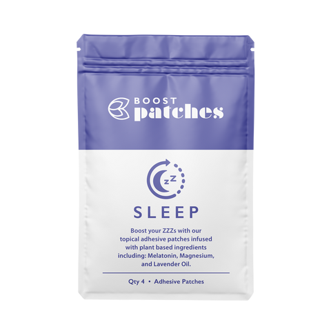 Boost your Sleep with our topical adhesive patches infused with plant-based ingredients including: Melatonin, Magnesium, and Lavender Oil. Sleep patches are intended to be used to help fall asleep and stay asleep.